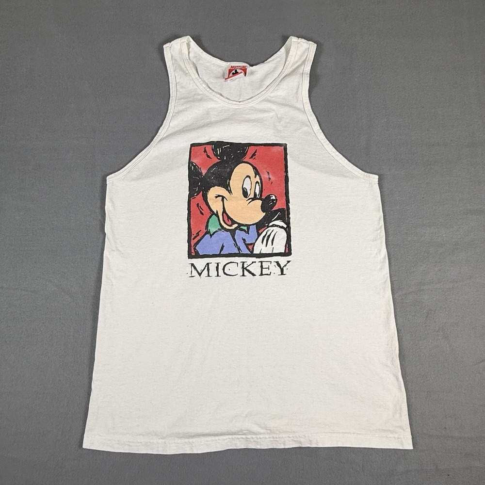 Vintage Disney Shirt Size Large Walt Disney World Tank Top Mickey Mouse‎ Designs